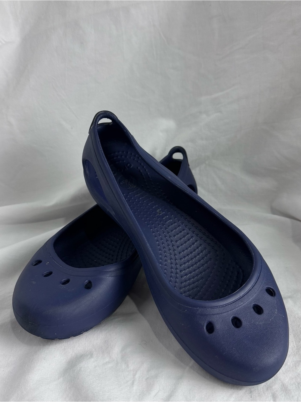 CROCS Navy Blue Women's Slip-On Ballet Flats